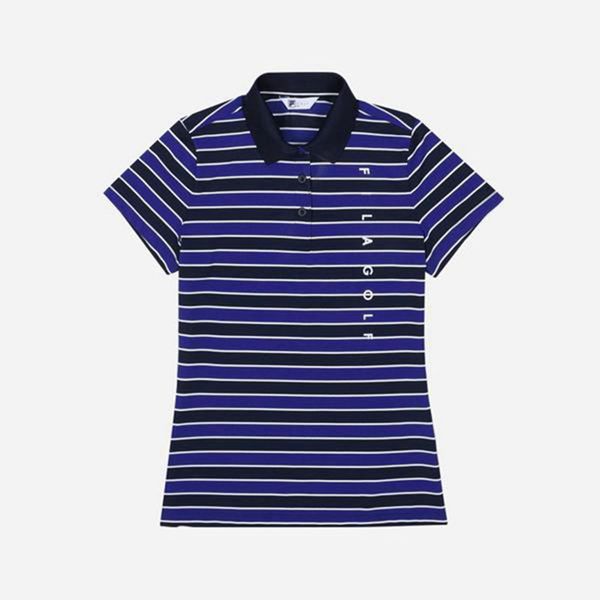 Fila Polokošeľa Damske Námornícka Modrá - Golf Striped S/S Vypredaj - Slovakia 61345-VICA